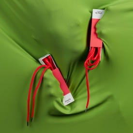 Sliwils | Fabric Shoelaces | Neon Coral Pink | 140cm