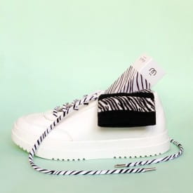 Sliwils | Fabric Shoelaces | Savage Zebra | 120cm