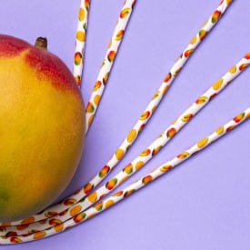 Sliwils | Fabric Shoelaces | Tropical Mango | 120cm