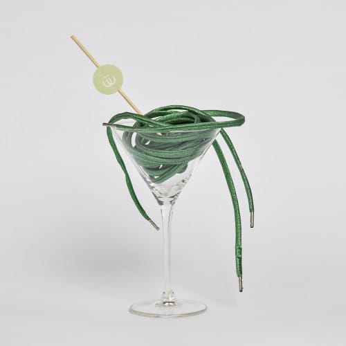 Sliwils | Fabric Shoelaces | Manhattan Metallic Green |120cm