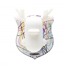 Canar | Hanging Money Bank | White Graffiti Duck