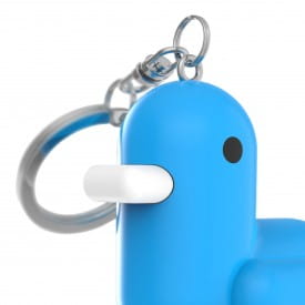 Canar | Silicone Duck Keyring | Bright Blue