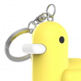 Canar | Silicone Duck Keyring | Fluorescent Lime Yellow