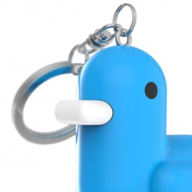 Canar | Silicone Duck Keyring | Fluorescent Sky Blue