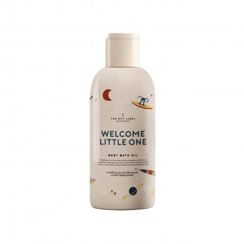 The Gift Label | Baby Bath Oil | Welcome Little One | Lily of the Valley & Soft Peach | 150ml