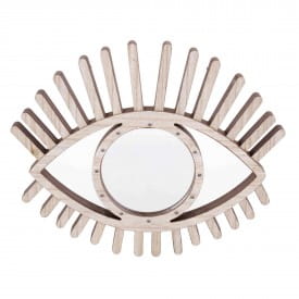 Helio Ferretti | Wooden Eye Mirror with Led Lights