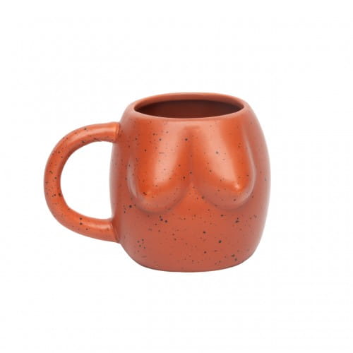 Helio Ferretti | Body Shapes Boobs Round Mug | Terracotta | 9.5cm