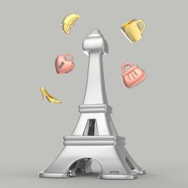Metalmorphose | Silver Eiffel Tower Keyring