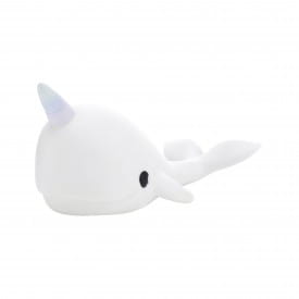 Dhink | Rechargeable Medium Colour Changing LED Night Light with USB Cable | White Narwhal