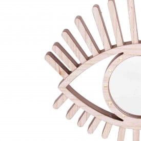 Helio Ferretti | Wooden Eye Mirror with Led Lights