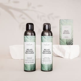 The Gift Label | Gift Box Duo Set | Relax, Refresh, Recharge | Mandarin Musk | Shower Foam & Body Lotion Spray