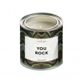 The Gift Label | Large Candle Tin | You Rock | Fresh Cotton | 310g