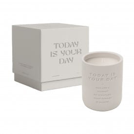 The Gift Label Studio Collection | Cement Candle | Today Is Your Day | 360g