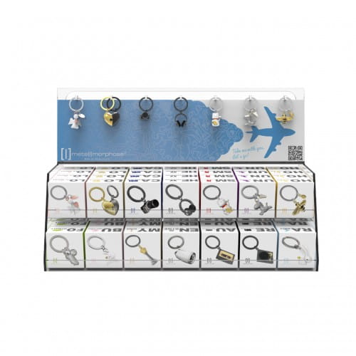 Metalmorphose Acrylic Shelf Display | Displays 14 Keyring Designs