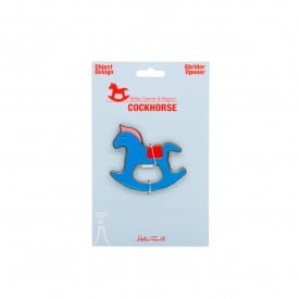 Helio Ferretti | Cock Horse Magnetic Bottle Opener | Blue & Red