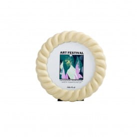 Helio Ferretti | Oval Braid Photo Frame | 17x17cm | Cream