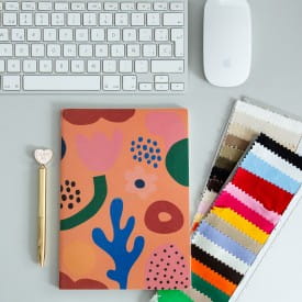 Helio Ferretti | A5 Fabric Cover Notebook | Coral