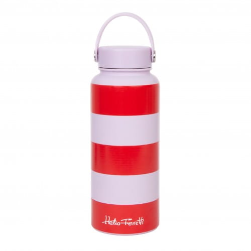Helio Ferretti | On The Go Water Bottle | Large 1L | Red Stripes