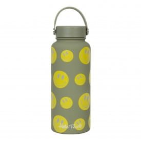 Helio Ferretti | On The Go Water Bottle | Large 1L | Green Smiley