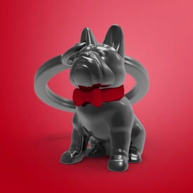 Metalmorphose | Black French Bulldog With Bow Tie Keyring