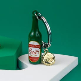 Metalmorphose | Green Beer Bottle Keyring