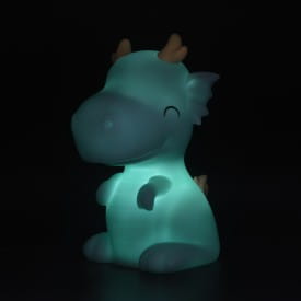 Dhink | Mini Colour Changing LED Night Light | Blue Dragon With Yellow Horns