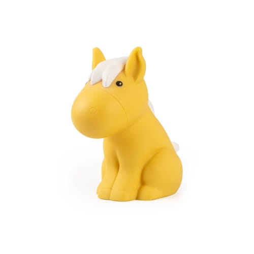 Dhink | Mini Colour Changing LED Night Light | Mustard Yellow Horse With White Mane