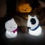 Dhink | Medium Colour Changing LED Night Light | White Puppy With Black Spot & Blue Collar