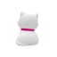 Dhink | Medium Colour Changing LED Night Light | White Cat With Fuschia Pink Collar