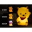 Dhink | Medium Colour Changing LED Night Light | Yellow Teddy Bear With Orange Scarf