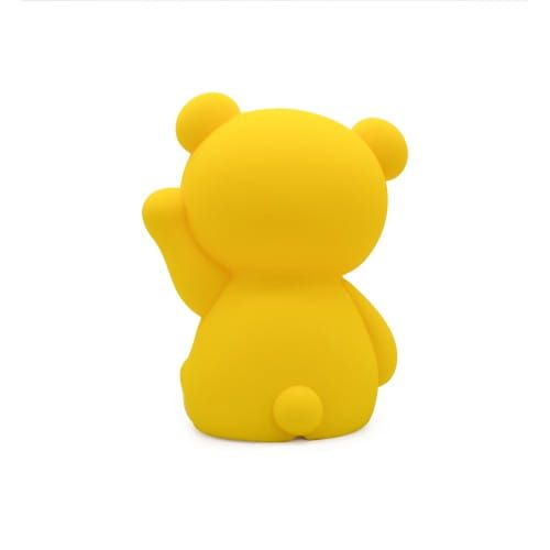 Dhink | Medium Colour Changing LED Night Light | Yellow Teddy Bear With Orange Scarf