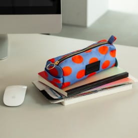 Helio Ferretti | Blue & Red Spot Pencil Case