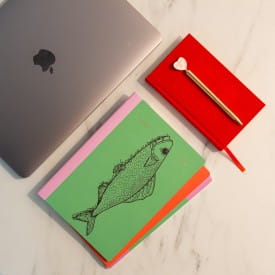 Helio Ferretti | A5 Pisces Random Notes Notebook | Green | Lined