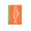 Helio Ferretti | A5 Pisces Random Notes Notebook | Orange | Lined