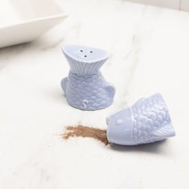 Helio Ferretti | Sale & Pepper Shaker Set | Fish | Blue