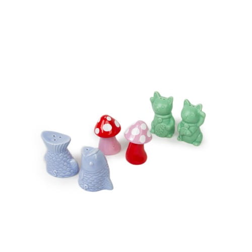 Helio Ferretti | Sale & Pepper Shaker Set | Fish | Blue