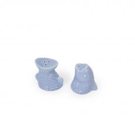 Helio Ferretti | Sale & Pepper Shaker Set | Fish | Blue