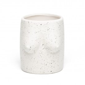 Helio Ferretti | Body Shapes Boobs Flower Vase | White | 13cm