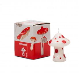 Helio Ferretti | Small Amantia Mushroom Candle | White & Red