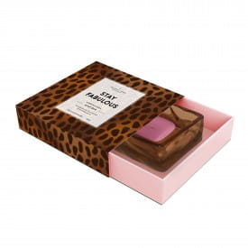 The Gift Label | Solid Soap Bar With Glass Holder | Stay Fabulous | Mandarin Musk | 70g