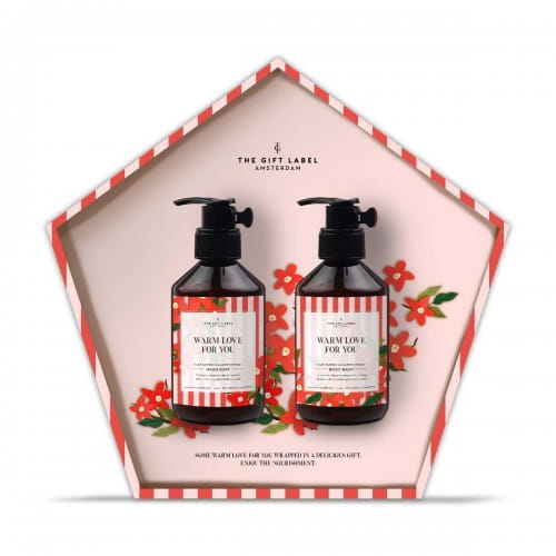 The Gift Label | Pentagonal Gift Box | Warm Love | Hand Soap & Body Wash