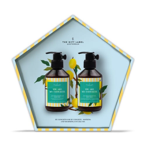The Gift Label | Pentagonal Gift Box | You Are My Favourite | Hand Soap & Body Wash