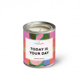 The Gift Label Tin Candle | Today Is Your Day | Jasmine & Vanilla | 90g