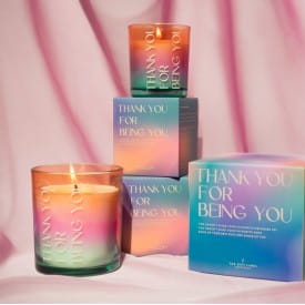 The Gift Label Capsule Collection | Large Glass Candle | Thank You For Being You | 310g