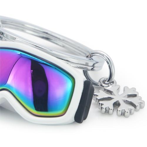 Metalmorphose | Winter Sports Goggles & Snowflake Keyring | Rainbow Oil Slick