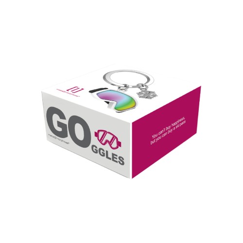 Metalmorphose | Winter Sports Goggles & Snowflake Keyring | Rainbow Oil Slick