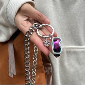 Metalmorphose | Winter Sports Goggles & Snowflake Keyring | Rainbow Oil Slick