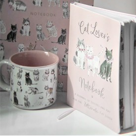 Eccolo | A5 Soft Cover Cat Lover Journal | Pastel Pink