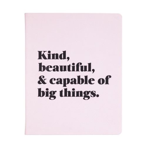 Eccolo | Soft Cover Lined Desk Journal | Kind, Beautiful & Capable | Pastel Pink