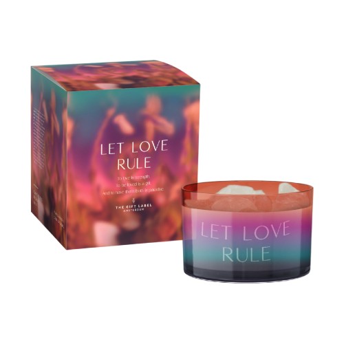 The Gift Label | Glass Stone Diffuser | Purple Orris & Dark Patchouli | Let Love Rule